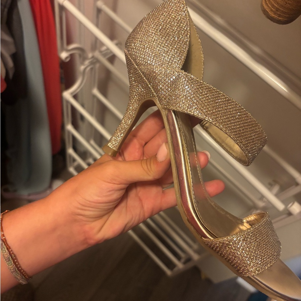 Elegant Gold Women's Heels